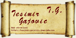 Tešimir Gajović vizit kartica